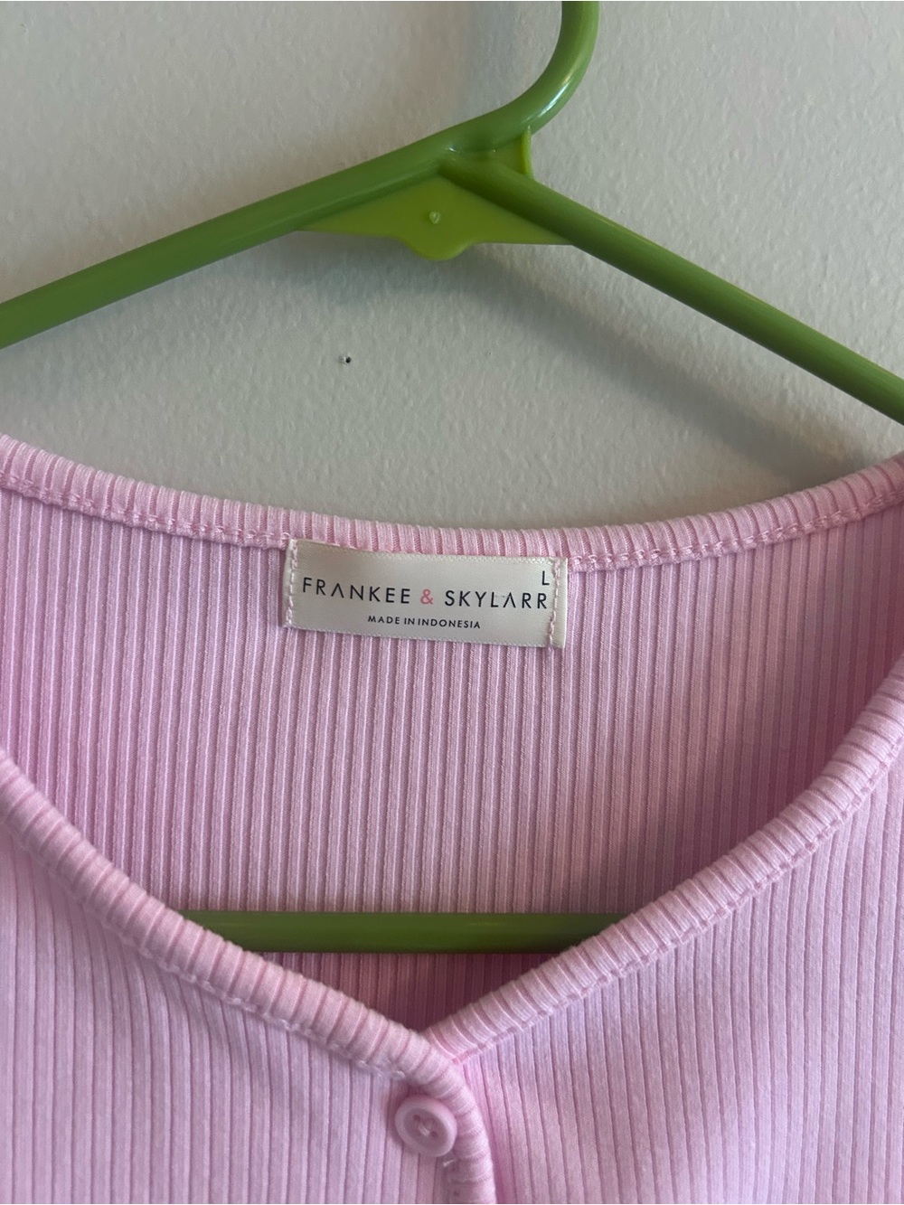 Pink Ribbed Button Front Tank - Picture 2 of 3